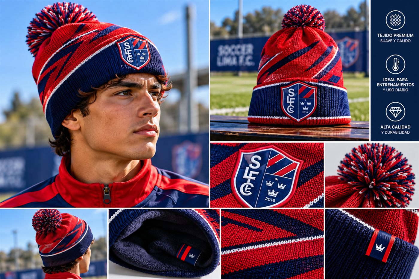 Gorro con pompón de Soccer Lima FC