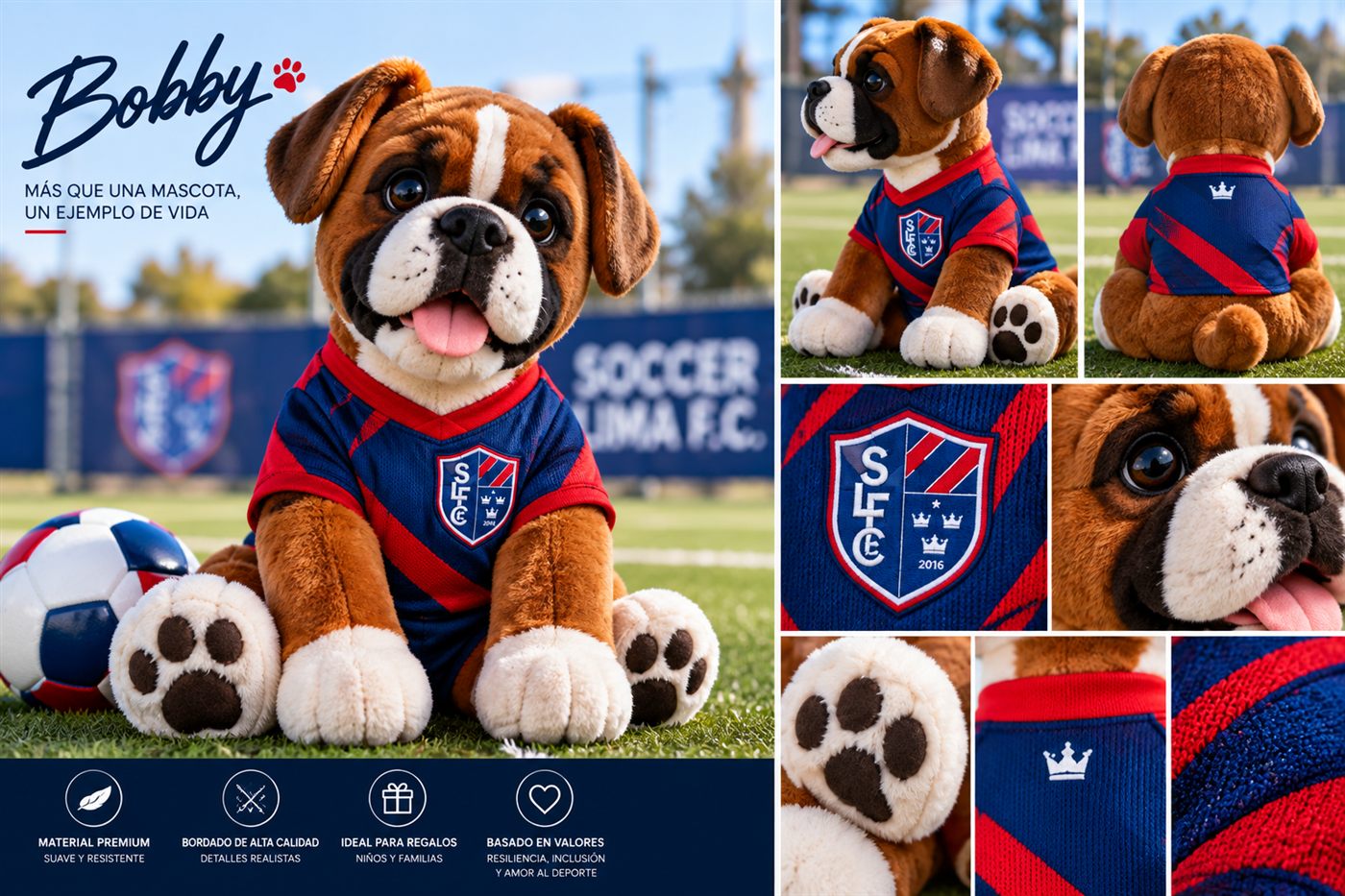 Peluche de Bobby de Soccer Lima FC