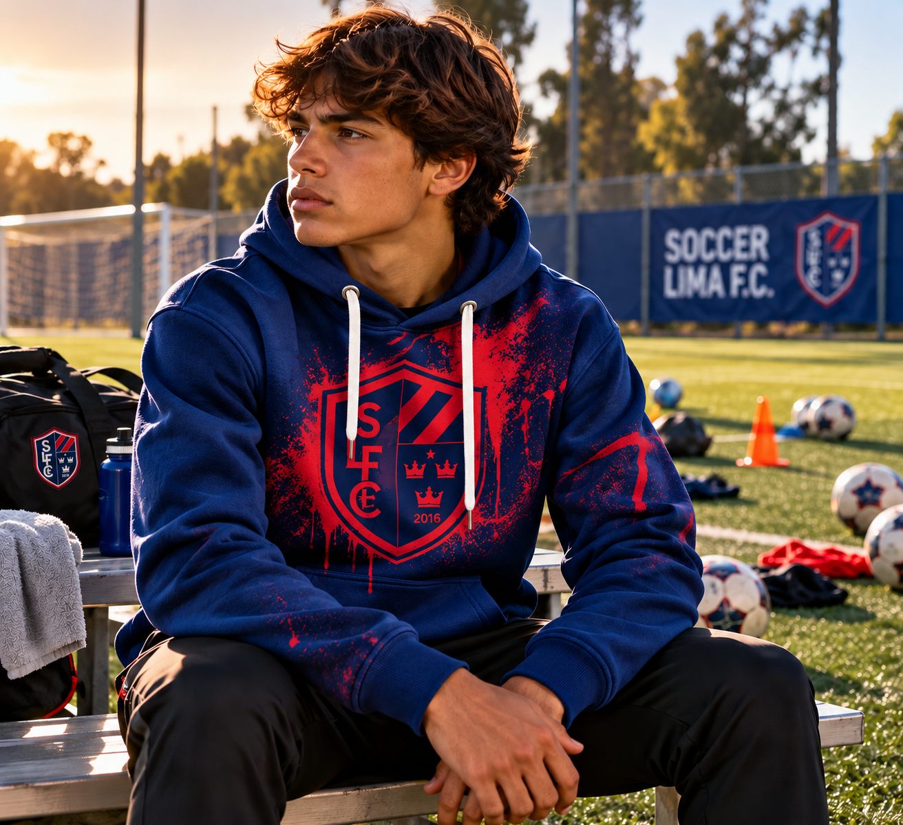 Polera con capucha de Soccer Lima FC